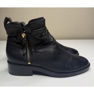 Cole Haan Harrington Grand Slouch Booties Womens 9.5B Black Leather Side Zip